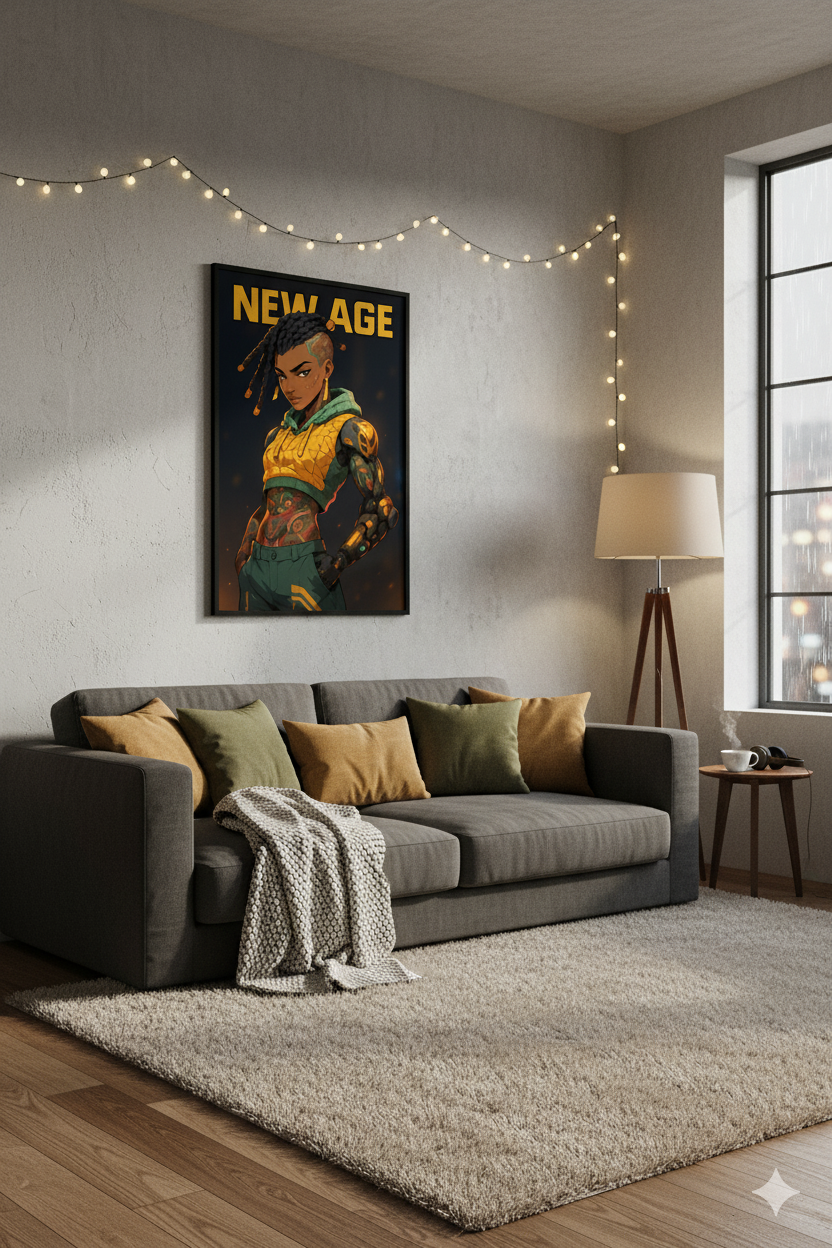 Afrofuturism art, black art print