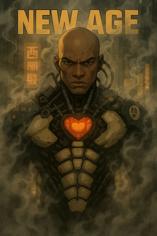 Afrofuturism wall art , cyberpunk wall art - futuristic, Black art print, Anime poster home decor