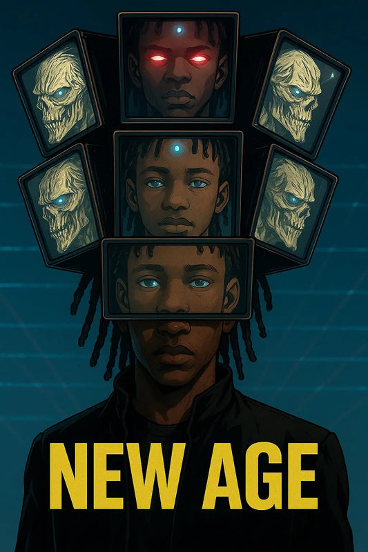 Afrofuturism wall art , cyberpunk wall art - futuristic, Black art print, Anime poster home decor