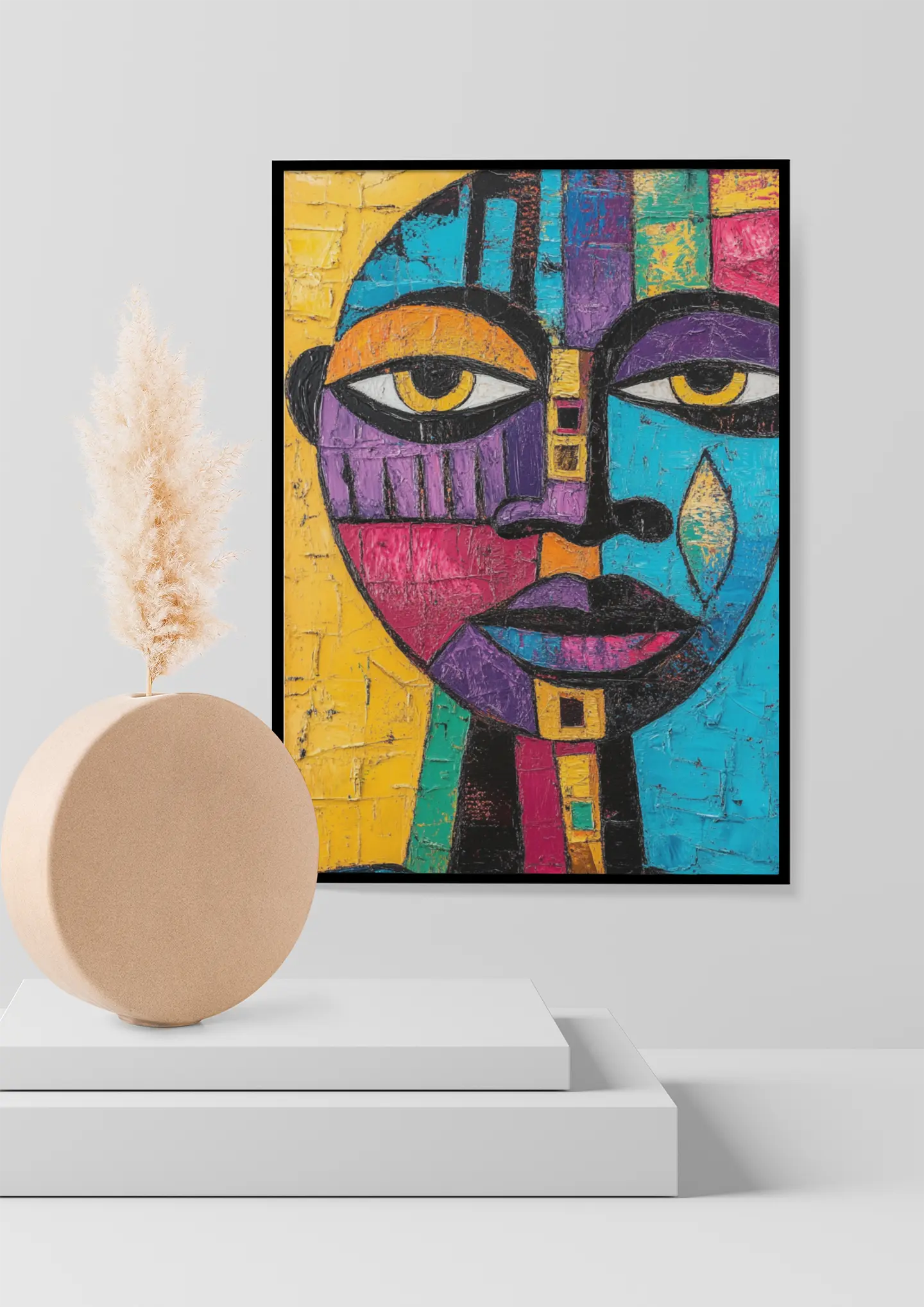 Vibrant Abstract African Art Print – Expressive, Bold, and Colorful My Store