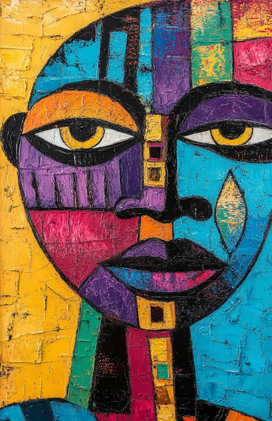 Vibrant Abstract African Art Print – Expressive, Bold, and Colorful My Store