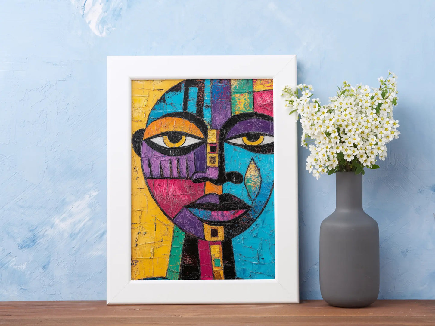Vibrant Abstract African Art Print – Expressive, Bold, and Colorful My Store