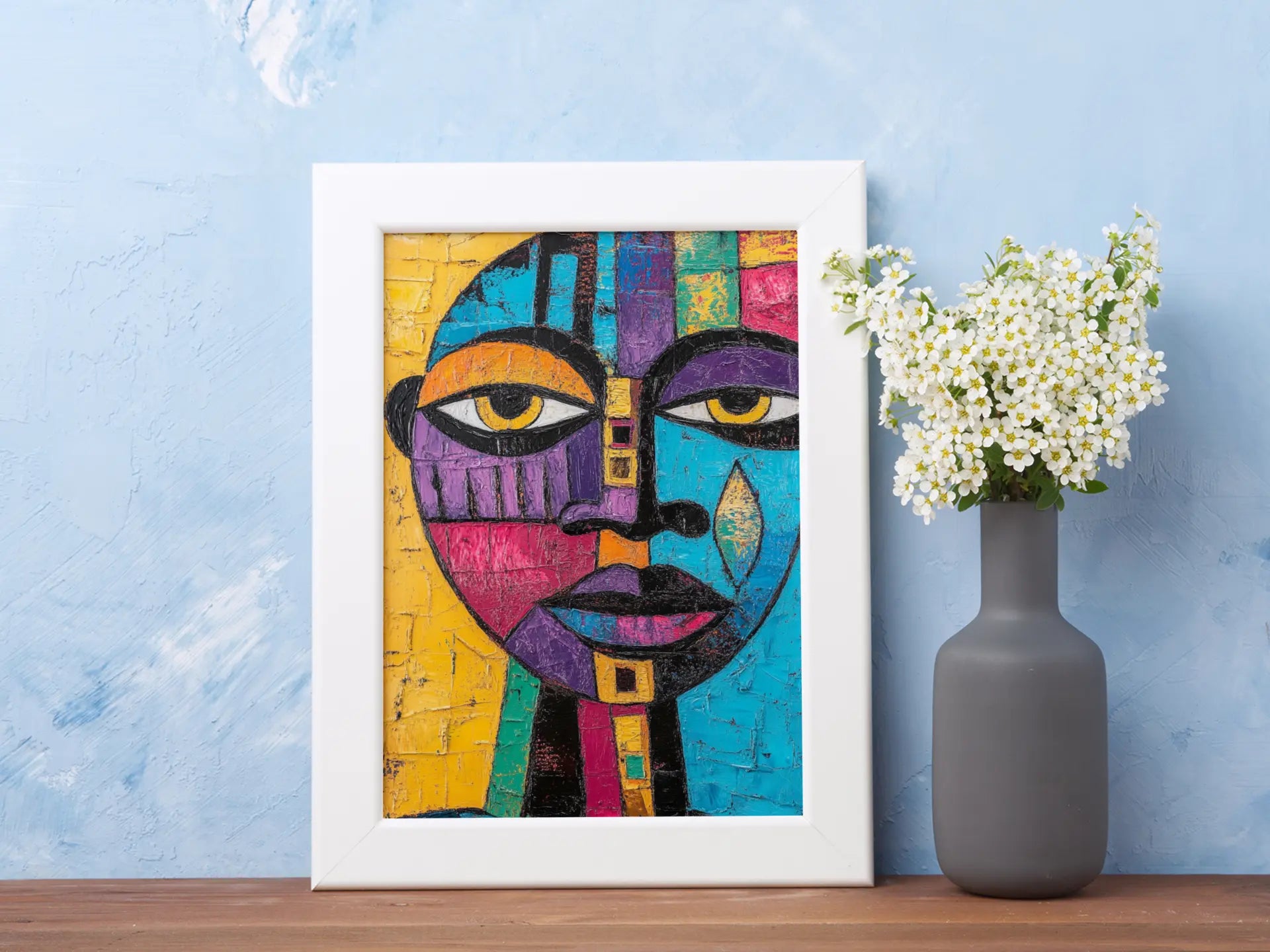 Vibrant Abstract African Art Print – Expressive, Bold, and Colorful My Store